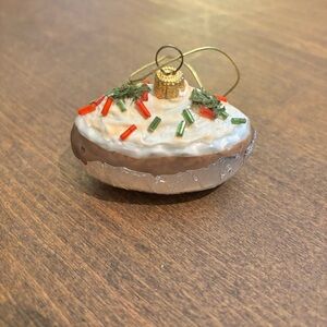 Sur La Table Baked Potato Glass Ornament (RARE ornament)